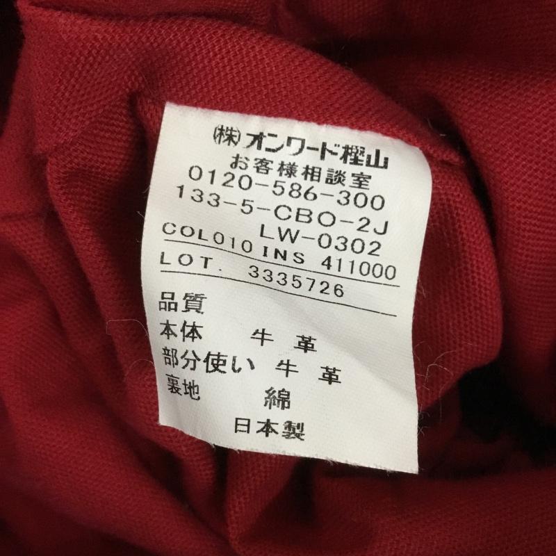 ジェイプレス J.PRESS トートバッグ トートバッグ レザーバッグ 牛革 無地 赤 / レッド /  レディース USED 古着 中古 10135526