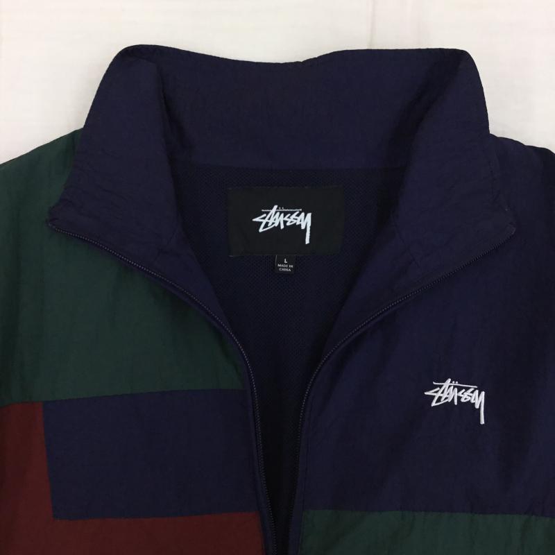 ステューシー STUSSY ジャケット、上着 ジャケット、ブレザー Panel Track Jacket L ロゴ、文字 赤 / レッド / X 青 / ブルー / X 緑 / グリーン /  メンズ USED 古着 中古 10139061