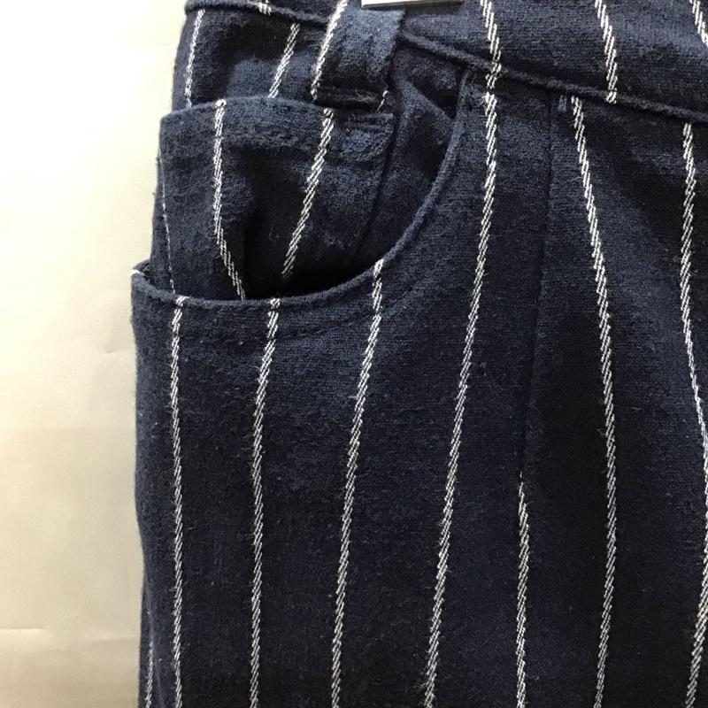 ローリーズファーム LOWRYS FARM スカート ミニスカート LF514158N9 M ストライプ 紺 / ネイビー / X 白 / ホワイト /  レディース USED 古着 中古 10115410