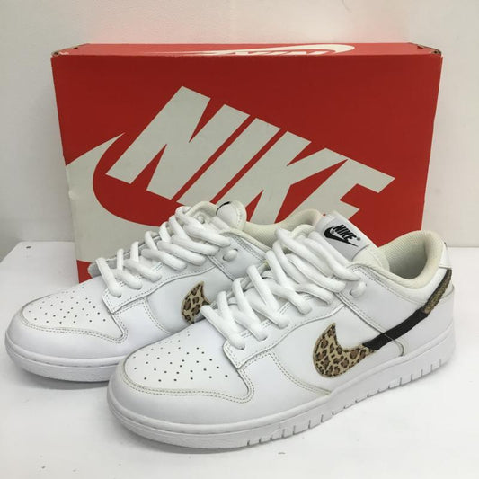 ナイキ NIKE スニーカー スニーカー WMNS DUNK LOW SE ウィメンズ ダンク ロー シーズナルエディション DD7099-100 28.5cm ロゴ、文字 X ヒョウ柄・レオパード柄 白 / ホワイト /  メンズ USED 古着 中古 10107272