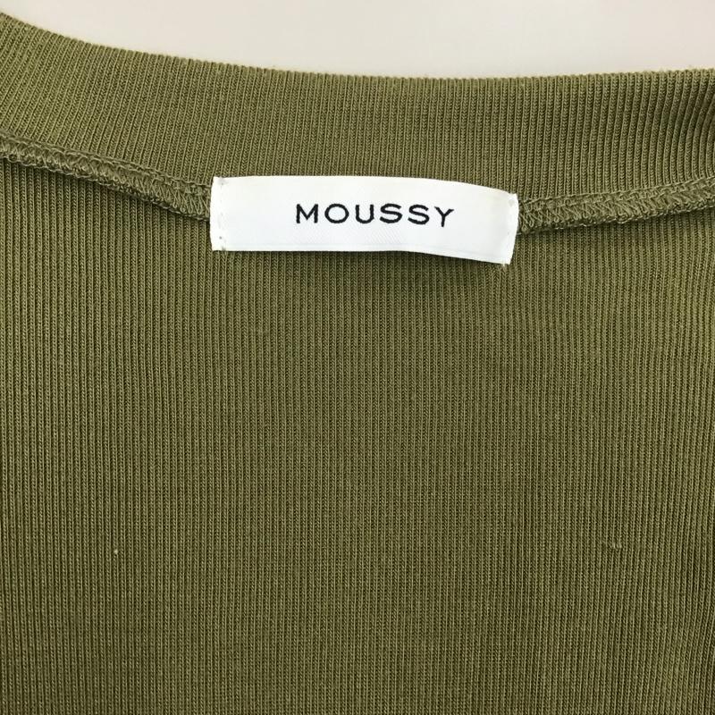 マウジー MOUSSY カーディガン 七分袖 0108AB80-5420 ロング丈 FREE 無地 カーキ / カーキ /  レディース USED 古着 中古 10115431