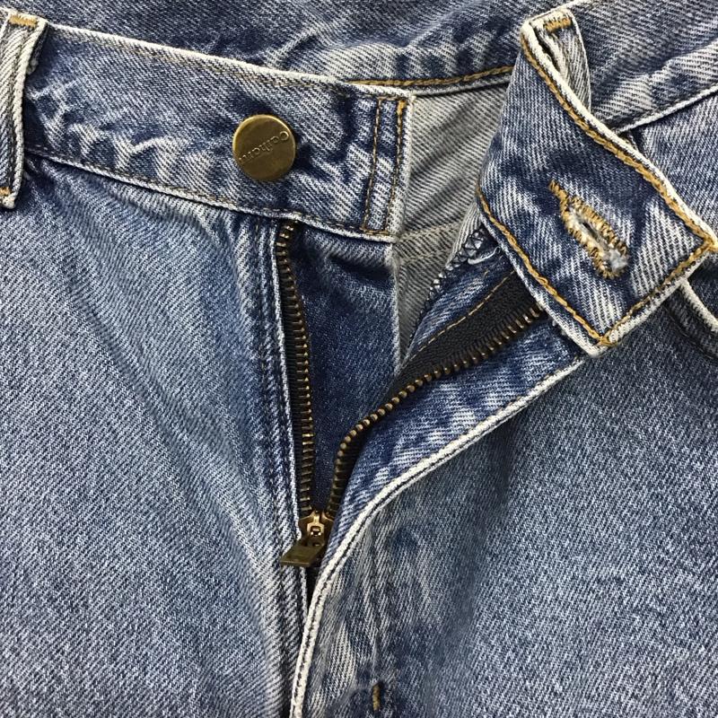 カーハート Carhartt パンツ デニム、ジーンズ デニムパンツ ストレートパンツ ワイドパンツ カジュアルパンツ 36 無地 インディゴ / インディゴ /  メンズ USED 古着 中古 10111473