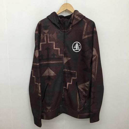 バートン BURTON パーカー 長袖 パーカー　10105VN814024 L 総柄 茶 / ブラウン /  メンズ USED 古着 中古 10136370