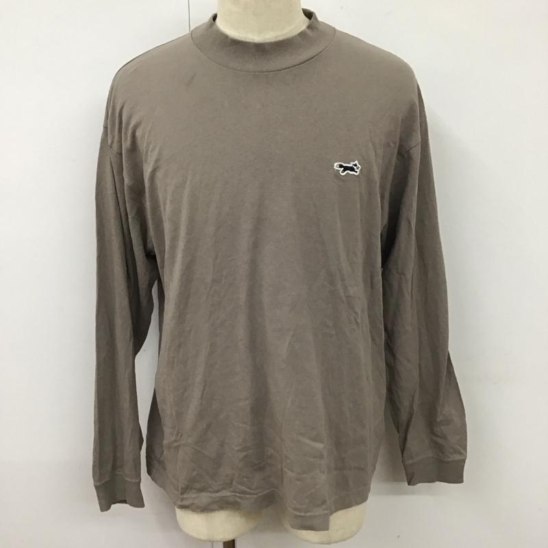 ペニーズ PENNEY S Tシャツ 長袖 112-04-0327 SHIPS別注 FOX ロゴ ワッペン ソリッド モックネック ロンT L ワンポイント 灰 / グレー /  メンズ USED 古着 中古 10118335