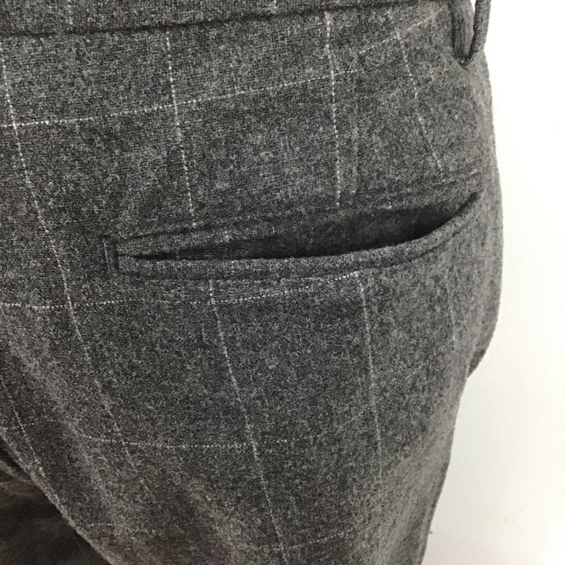 シップスジェネラルサプライ SHIPS GENERAL SUPPLY パンツ スラックス スラックス ワイドパンツ カジュアルパンツ ストレートパンツ チェックパンツ M チェック 灰 / グレー /  メンズ USED 古着 中古 10107259