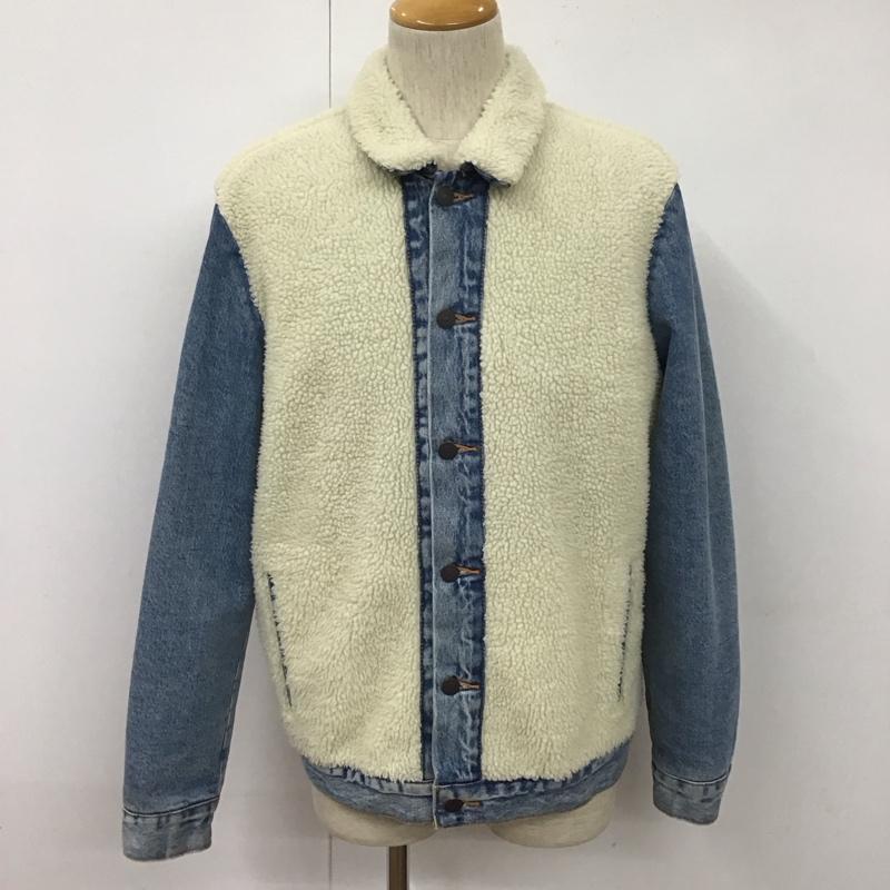 リーバイストラウスアンドコー Levi Strauss & co. ジャケット、上着 ジャケット、ブレザー デニムジャケット Gジャン カジュアルジャケット アウター ボア L 無地 白 / ホワイト / X インディゴ / インディゴ /  メンズ USED 古着 中古 10109768