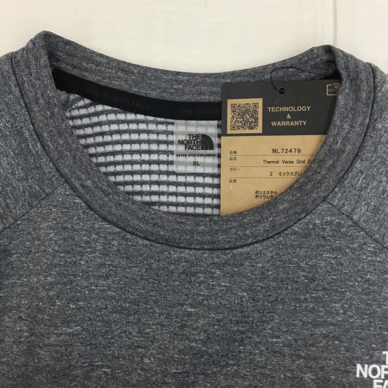 ザノースフェイス THE NORTH FACE カットソー 長袖 NL72479 ロンTサーマルバーサグリッドクルー XL ロゴ、文字 灰 / グレー /  メンズ USED 古着 中古 10149772