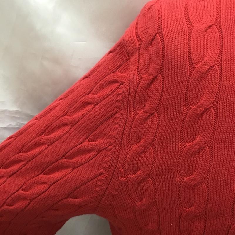 ブルックスブラザーズ BROOKS BROTHERS ニット、セーター 長袖 長袖ニットカットソー ニット セーター スタンドカラーネックニット M  赤 / レッド /  メンズ USED 古着 中古 10113341