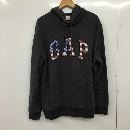 ギャップ GAP パーカー 長袖 L ロゴ、文字 チャコールグレー / チャコールグレー /  メンズ USED 古着 中古 10137986