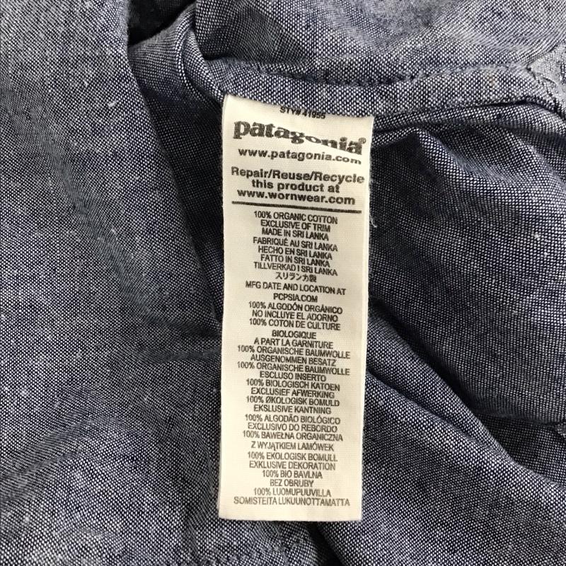 パタゴニア patagonia シャツ、ブラウス 半袖 半袖シャツ 無地シャツ ポケットシャツ L 無地 紺 / ネイビー /  メンズ USED 古着 中古 10130096
