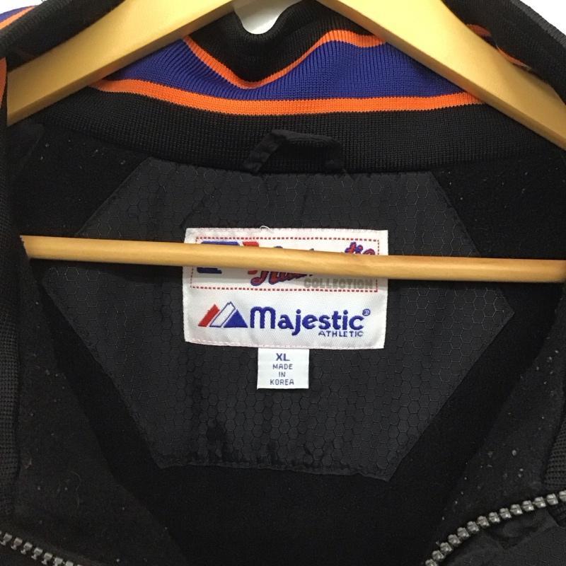 マジェスティック MAJESTIC ジャケット、上着 ジャンパー、ブルゾン ジップアップジャケット ナイロンジャケット アウター XL ロゴ、文字 黒 / ブラック /  メンズ USED 古着 中古 10144606