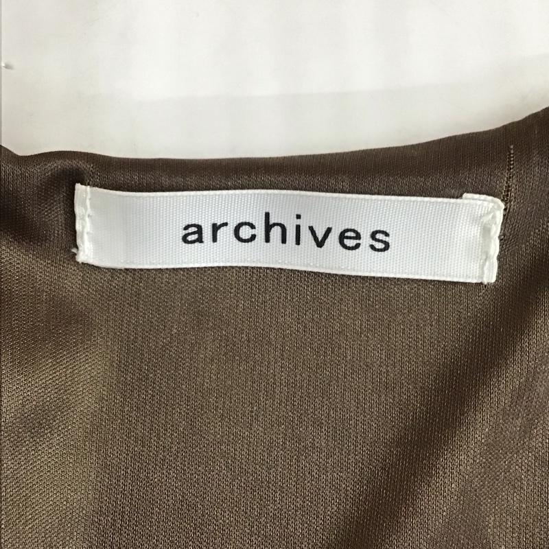 アルシーヴ archives ワンピース ロングスカート OP-1043 Vネック 8 花柄 茶 / ブラウン /  レディース USED 古着 中古 10116505