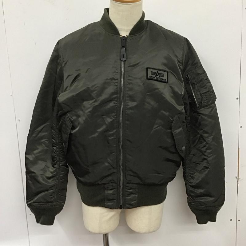 アルファインダストリー Alpha Industries ジャケット、上着 ジャケット、ブレザー ジップアップジャケット ジャンパー ジャケット カジュアルジャケット アウター XL ロゴ、文字 カーキ / カーキ /  メンズ USED 古着 中古 10124258
