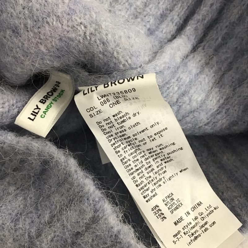リリー ブラウン Lily Brown キャミソール キャミソール lwnt235809 ニットビスチェ ONE SIZE 無地 青 / ブルー /  レディース USED 古着 中古 10143008
