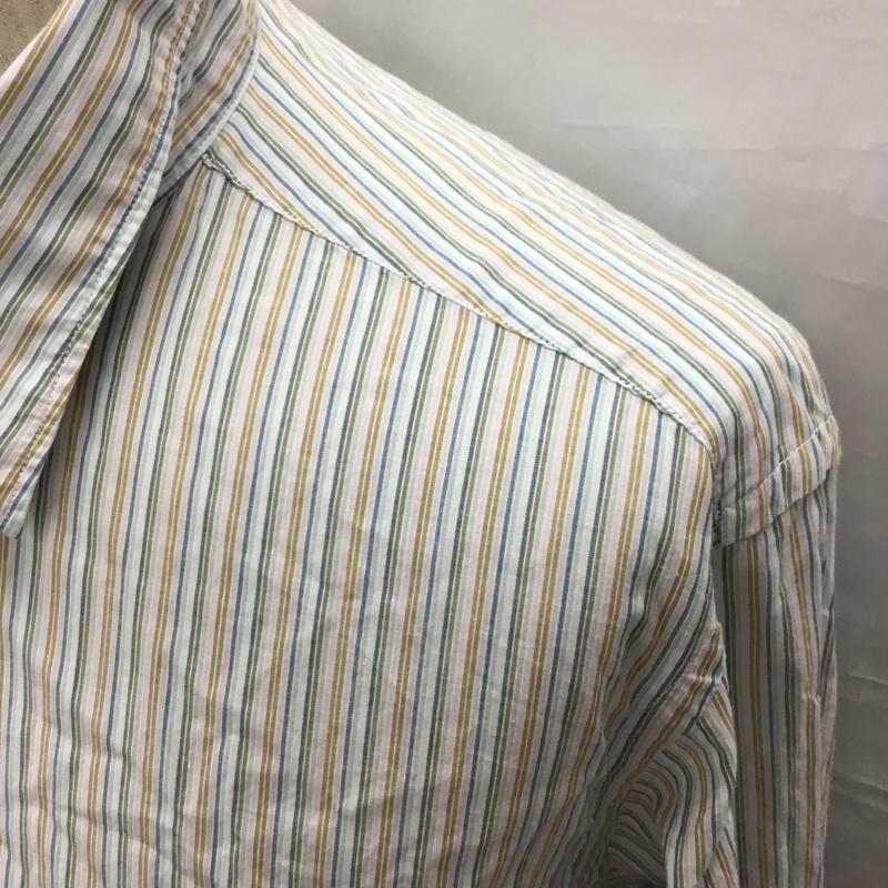 ラコステ LACOSTE シャツ、ブラウス 長袖 長袖シャツ カラーシャツ 長袖カットソー ストライプシャツ 4 ロゴ、文字 マルチカラー / マルチカラー /  メンズ USED 古着 中古 10120858