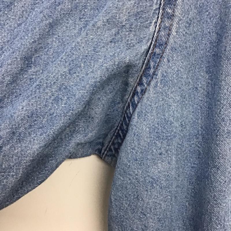 ラングラー Wrangler シャツ、ブラウス 長袖 長袖シャツ デニムシャツ カラーシャツ XL 無地 インディゴ / インディゴ /  メンズ USED 古着 中古 10140552