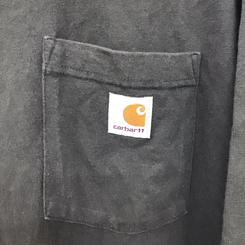 カーハート Carhartt Tシャツ 半袖 半袖カットソー プリントTシャツ クルーネックカットソー L ロゴ、文字 カーキ / カーキ /  メンズ USED 古着 中古 10133230