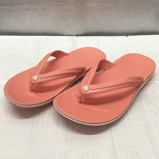 クロックス crocs サンダル サンダル 11033-6KP Crocband Flip 25cm ビーチサンダル 25.0cm 無地 桃 / ピンク /  メンズ USED 古着 中古 10134180