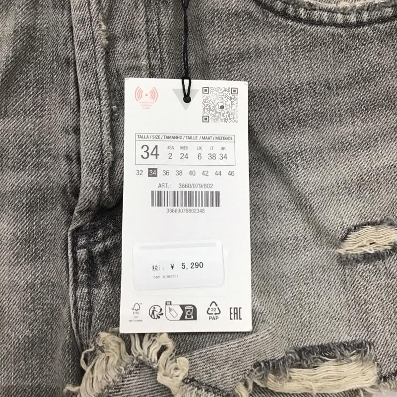 ザラ ZARA パンツ ショートパンツ 3660/079/802 34 無地 灰 / グレー /  レディース USED 古着 中古 10149050
