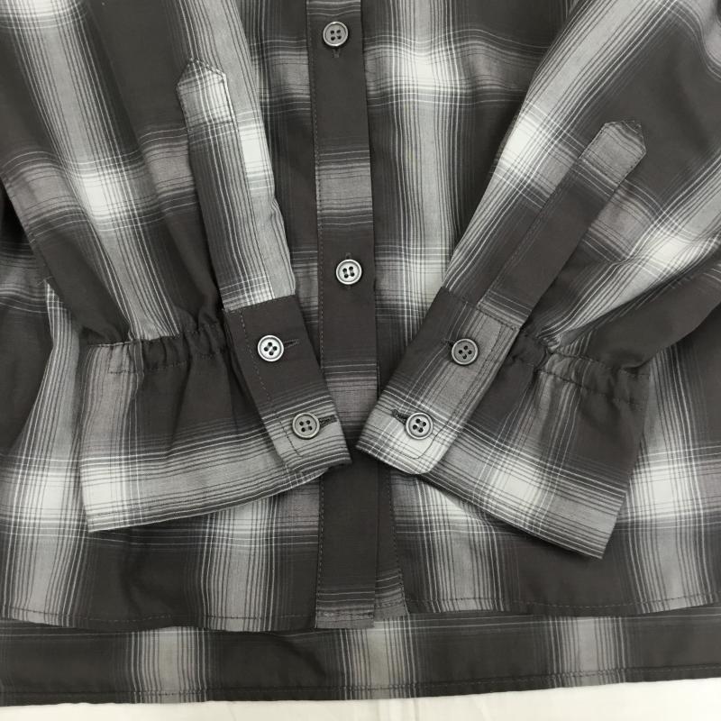 グローバルワーク GLOBAL WORK シャツ、ブラウス 長袖 M チェック 灰 / グレー / X チャコールグレー / チャコールグレー /  レディース USED 古着 中古 10143946