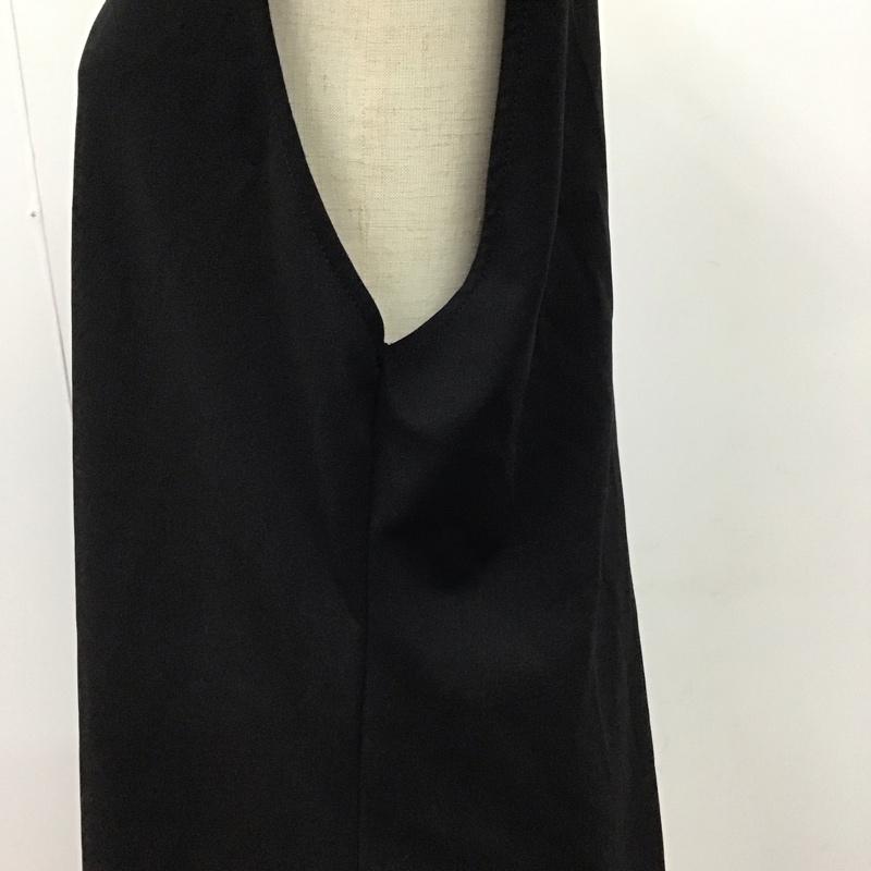 ザラ ZARA ワンピース ひざ丈スカート 0264 590 800 ノースリーブ L 無地 黒 / ブラック /  レディース USED 古着 中古 10115020