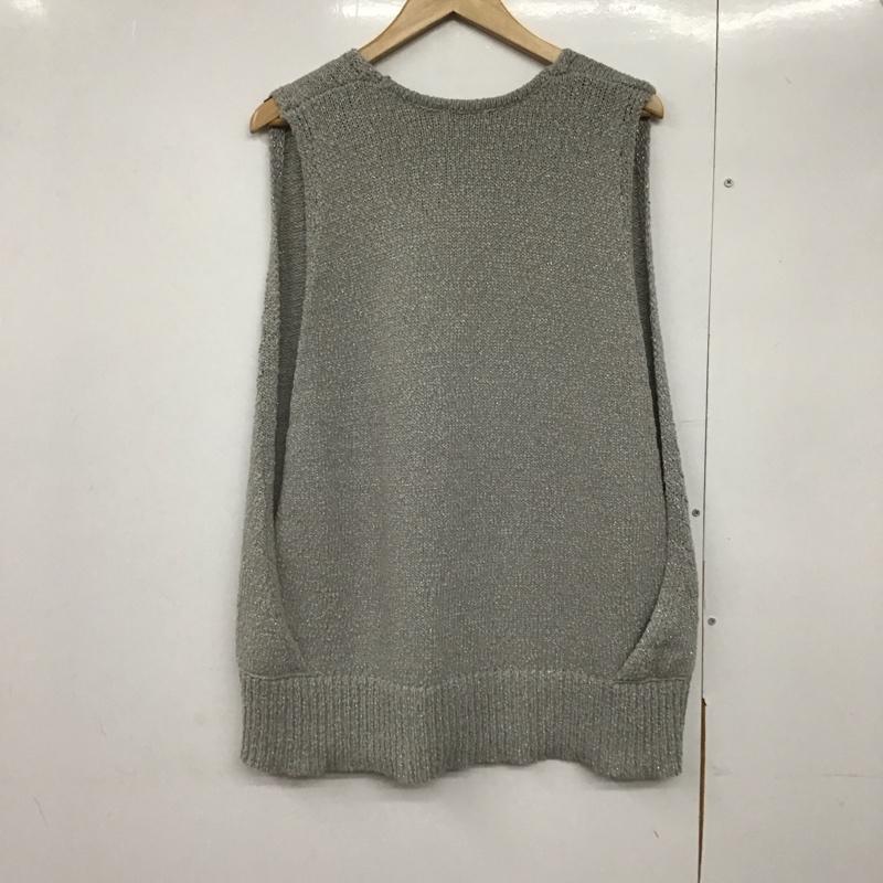 ローリーズファーム LOWRYS FARM ベスト ベスト ニットベスト ノースリーブカットソー プルオーバー Vネック FREE 無地 灰 / グレー /  レディース USED 古着 中古 10142455