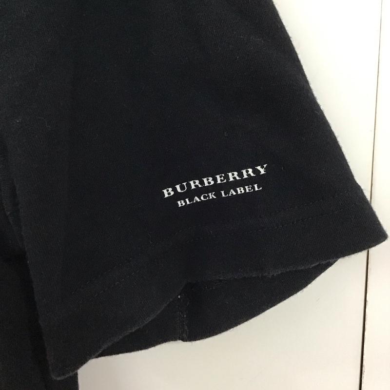 バーバリーブラックレーベル BURBERRY BLACK LABEL カットソー 半袖 半袖カットソー ヘンリーネックカットソー 2 ロゴ、文字 紺 / ネイビー /  メンズ USED 古着 中古 10130130