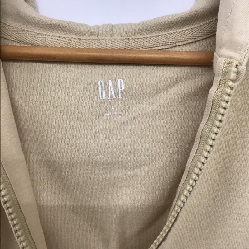 ギャップ GAP パーカー 長袖 L 無地 ベージュ / ベージュ /  レディース USED 古着 中古 10147835