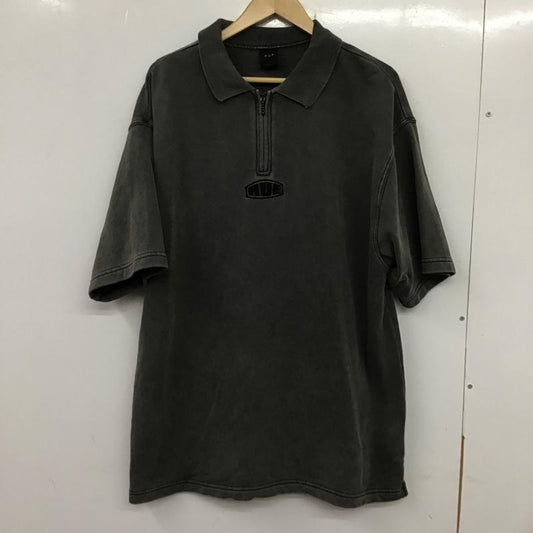 ハフ HUF ポロシャツ 半袖 半袖ポロシャツ カラーシャツ 半袖カットソー L ロゴ、文字 灰 / グレー /  メンズ USED 古着 中古 10133618