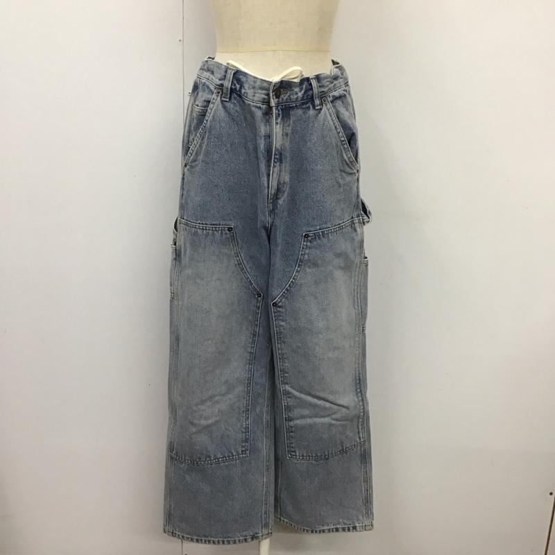フリークスストア FREAK S STORE パンツ デニム、ジーンズ 1142248903702 ダブルニーデニム カーヴィーパンツ M 無地 青 / ブルー /  レディース USED 古着 中古 10118707