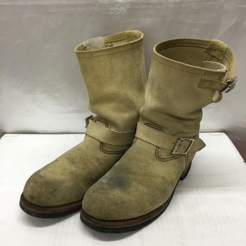 レッドウィング RED WING ブーツ エンジニアブーツ 8268 スエード 9D US：9 無地 ベージュ / ベージュ /  メンズ USED 古着 中古 10117602