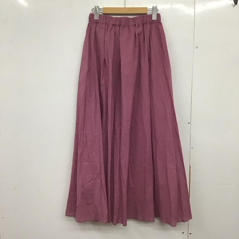 サニーレーベル Sonny Label スカート ロングスカート エアリーマキシスカート タグ付 FREE 無地 桃 / ピンク /  レディース USED 古着 中古 10151023