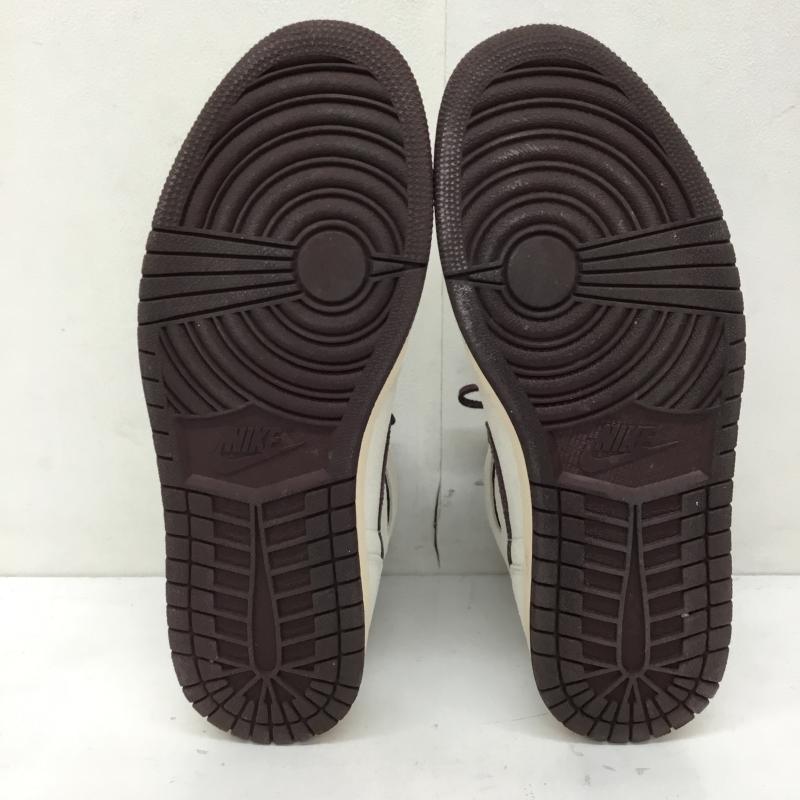 ナイキ NIKE スニーカー スニーカー DO7097–100 A Ma Maniere × Nike Air Jordan 1 Retro High OG Sail and Burgundy 28.0cm ロゴ、文字 白 / ホワイト / X 灰 / グレー / X ボルドー / ボルドー /  メンズ USED 古着 中古 10141695