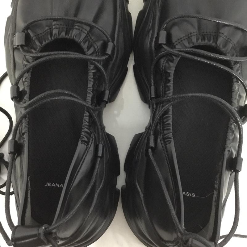 ジーナシス JEANASIS スニーカー スニーカー レースアップバレエスニーカー M 無地 黒 / ブラック /  レディース USED 古着 中古 10145605