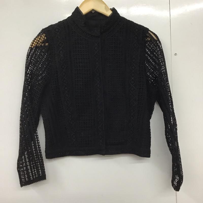 スライ SLY シャツ、ブラウス 長袖 030ASY30-0160 CLASSICLACEBLOUSE 2 無地 黒 / ブラック /  レディース USED 古着 中古 10140540