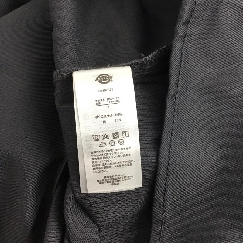ディッキーズ Dickies シャツ、ブラウス 半袖 半袖シャツ 無地シャツ ポケットシャツ LL 無地 ダークグレー / ダークグレー /  メンズ USED 古着 中古 10146636