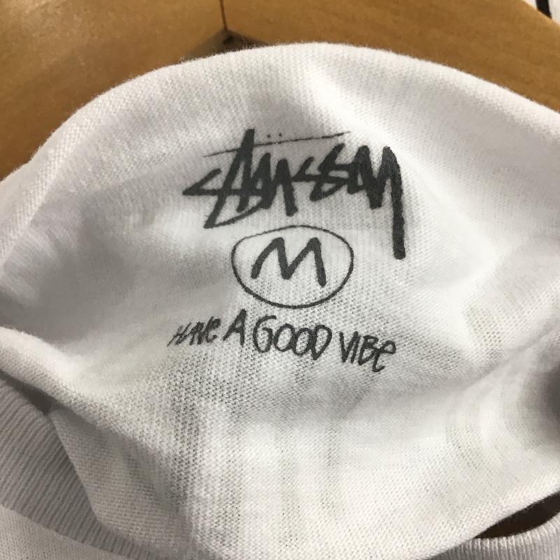 ステューシー STUSSY Tシャツ 半袖 半袖カットソー プリントTシャツ クルーネックカットソー schott M プリント 白 / ホワイト /  メンズ USED 古着 中古 10141374