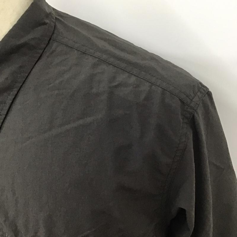 グリーンレーベルリラクシング green label relaxing シャツ、ブラウス 長袖 3211-199-3208 ナイロンコットンワークシャツ 長袖シャツ カジュアルシャツ L 無地 黒 / ブラック /  メンズ USED 古着 中古 10114572