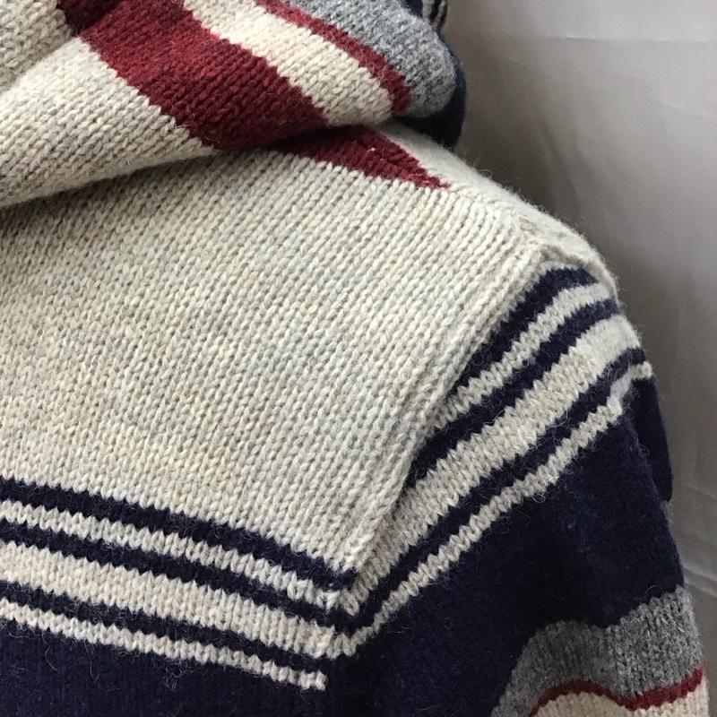 エディーバウアー Eddie Bauer パーカー 長袖 ジップアップパーカー 長袖パーカー フード付きニットパーカー M ボーダー柄 マルチカラー / マルチカラー /  メンズ USED 古着 中古 10113211
