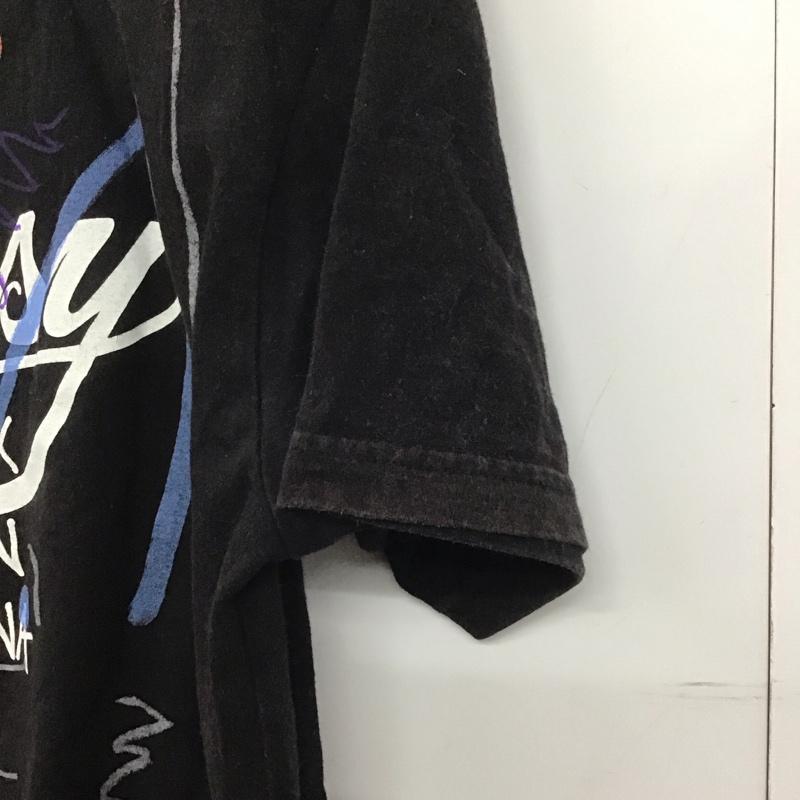 ステューシー STUSSY Tシャツ 半袖 半袖カットソー プリントTシャツ クルーネックカットソー M プリント 黒 / ブラック /  メンズ USED 古着 中古 10146751