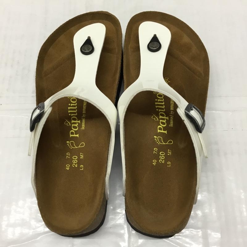 パピリオ Papillio サンダル サンダル GIZEH プラットフォーム トングサンダル BIRKENSTOCK 26cm 26.0cm ロゴ、文字 白 / ホワイト /  メンズ USED 古着 中古 10106456