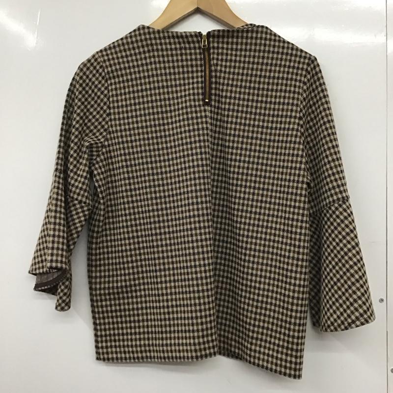 ユナイテッドアローズグリーンレーベルリラクシング UNITED ARROWS green label relaxing カットソー 半袖 半袖カットソー チェックカットソー フレア袖 チェック マルチカラー / マルチカラー /  レディース USED 古着 中古 10145459