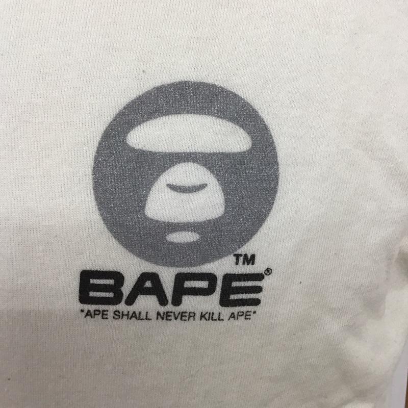 アベイシングエイプ A BATHING APE Tシャツ 半袖 半袖カットソー プリントTシャツ クルーネックカットソー 00s M ロゴ、文字 白 / ホワイト /  メンズ USED 古着 中古 10126776