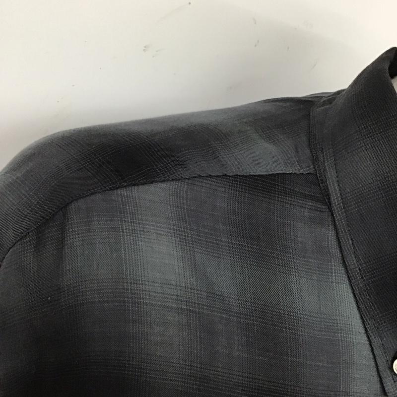 エレファントトライバルファブリックス elephant TRIBAL fabrics シャツ、ブラウス 長袖 長袖シャツ カラーシャツ ポケットシャツ 長袖カットソー チェックシャツ M チェック 灰 / グレー /  メンズ USED 古着 中古 10124531