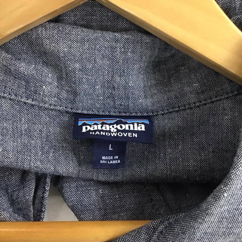 パタゴニア patagonia シャツ、ブラウス 半袖 半袖シャツ 無地シャツ ポケットシャツ L 無地 紺 / ネイビー /  メンズ USED 古着 中古 10130096
