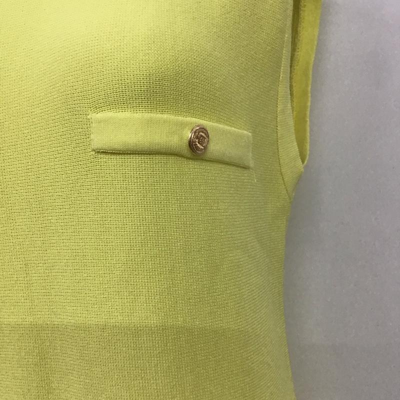 ザラ ZARA ワンピース ひざ丈スカート 3859 025 300 ボックススカート タグ付き M 無地 黄 / イエロー /  レディース USED 古着 中古 10117706