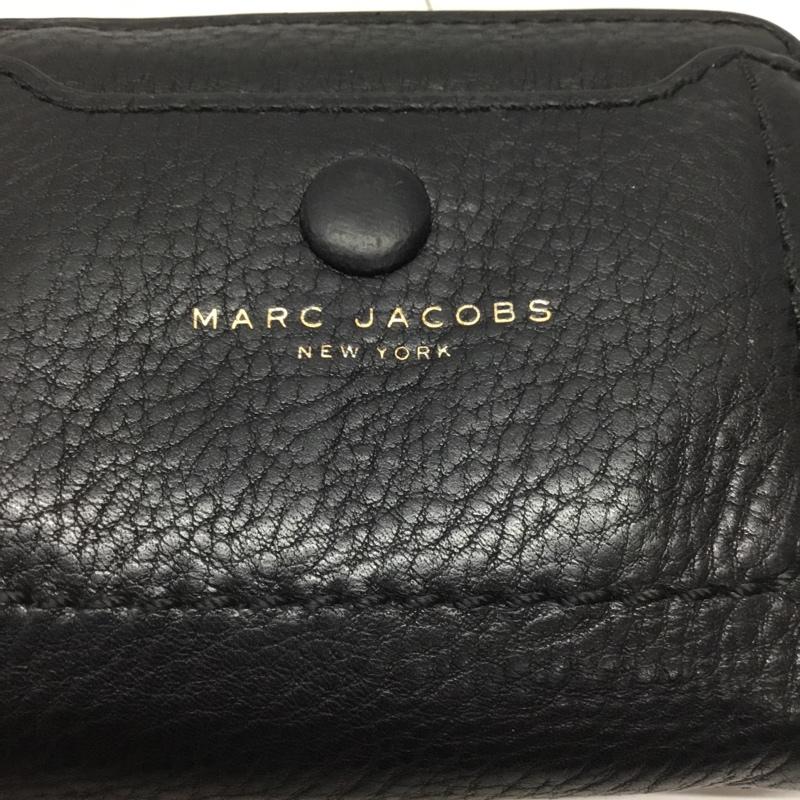 マークジェイコブス MARCJACOBS 財布 二つ折り M0014215 レザー ロゴ、文字 黒 / ブラック /  レディース USED 古着 中古 10106298