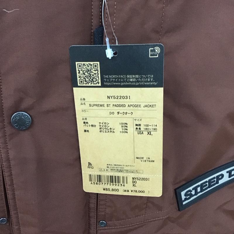 シュプリーム Supreme ジャケット、上着 ジャンパー、ブルゾン ny52203i 22AW SteepTechPaddedApogeeJacket マウンテンパーカ ジップアップジャケット Supreme×THENORTHFACE XL ロゴ、文字 黒 / ブラック / X 茶 / ブラウン /  メンズ USED 古着 中古 10108619