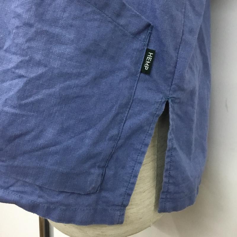 マナスタッシュ MANASTASH シャツ、ブラウス 半袖 7115012 RIVERSHIRT 半袖シャツ ショートスリーブシャツ L ロゴ、文字 青 / ブルー /  メンズ USED 古着 中古 10109987