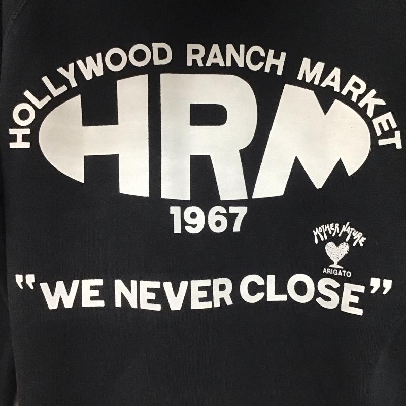 ハリウッドランチマーケット H.R MARKET パーカー 長袖 ジップアップパーカー 長袖パーカー カジュアルジャケット XS ロゴ、文字 黒 / ブラック /  メンズ USED 古着 中古 10141480